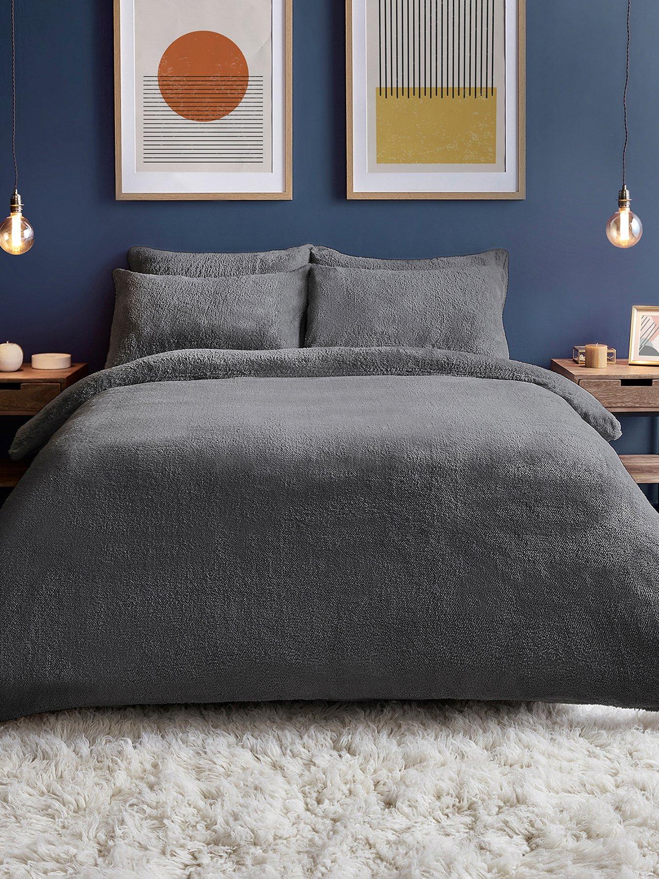 silentnight-teddy-fleece-duvet-cover-set-charcoal