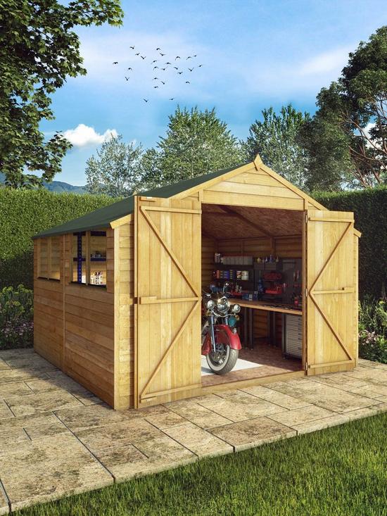 front image of mercia-10-x-10ft-overlap-apex-shed