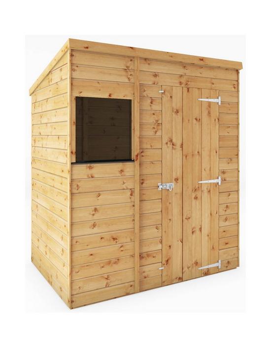 front image of mercia-6-x-4ft-shiplap-pent-shed