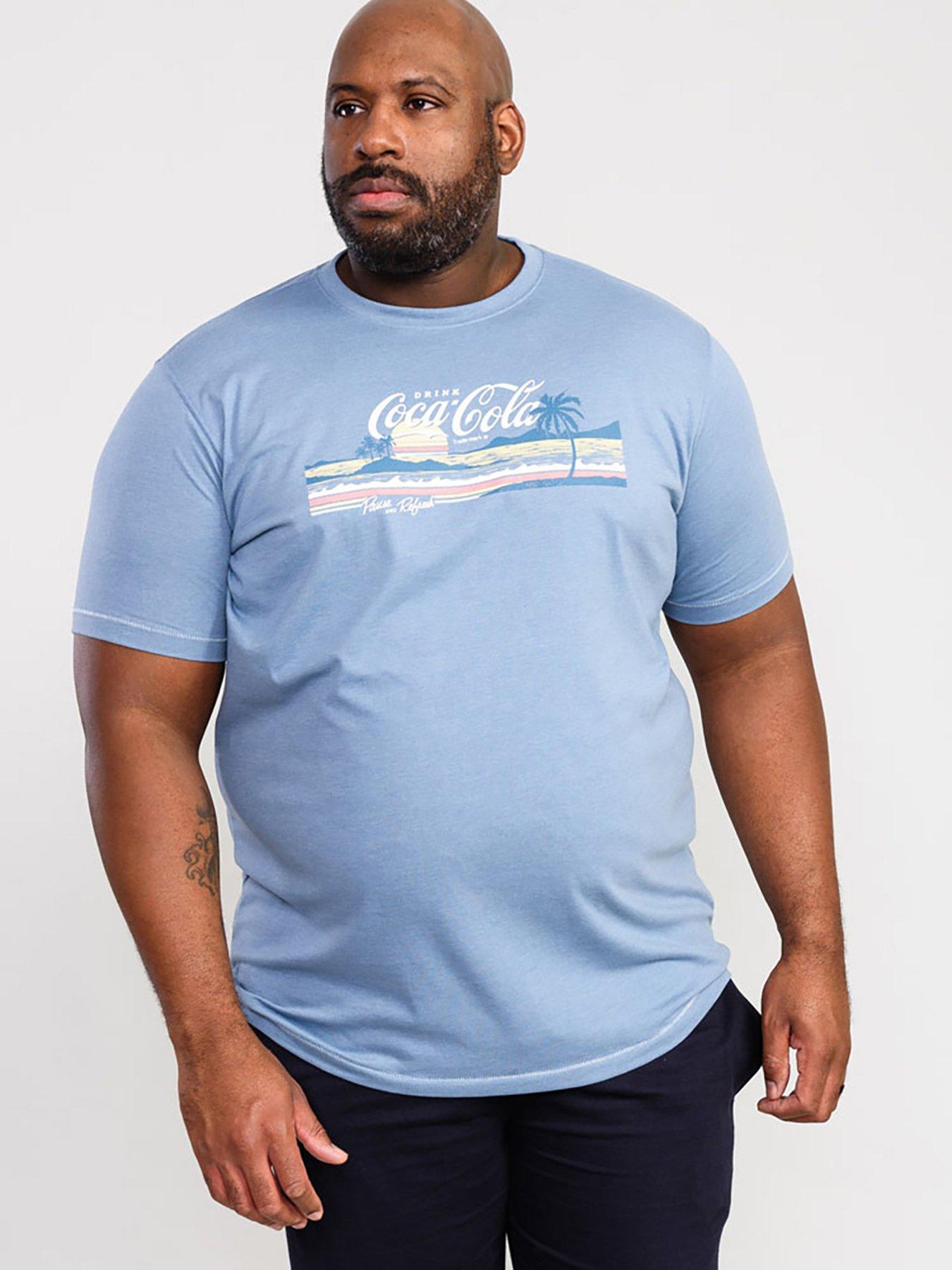 D555 Norfolk Official Coca-Cola Beach Printed T-Shirt - Blue