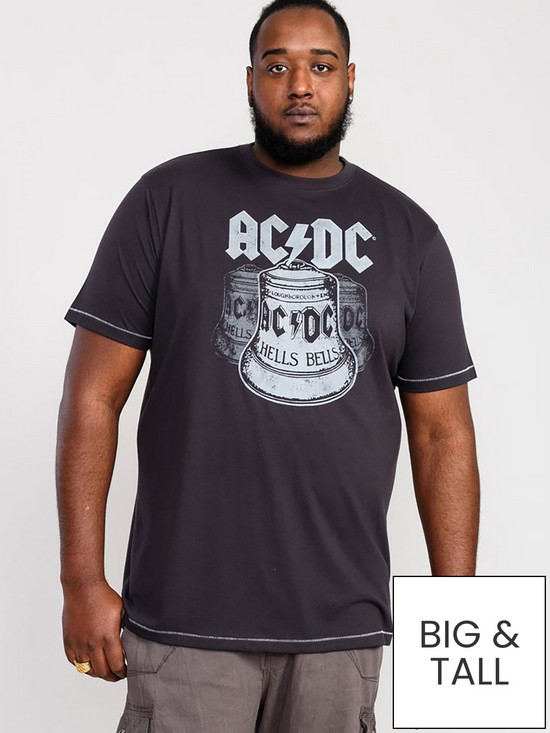 front image of d555-highway-official-acdc-hells-bells-printed-t-shirt-black
