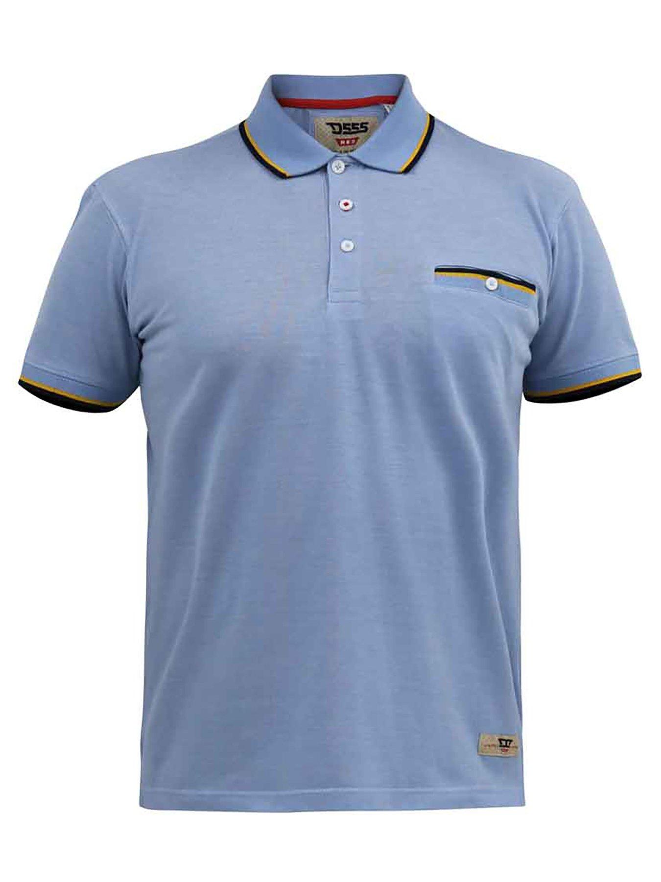 Image 4 of 5 of D555 Talbot Pique Polo Shirt with Pocket Opening - Blue