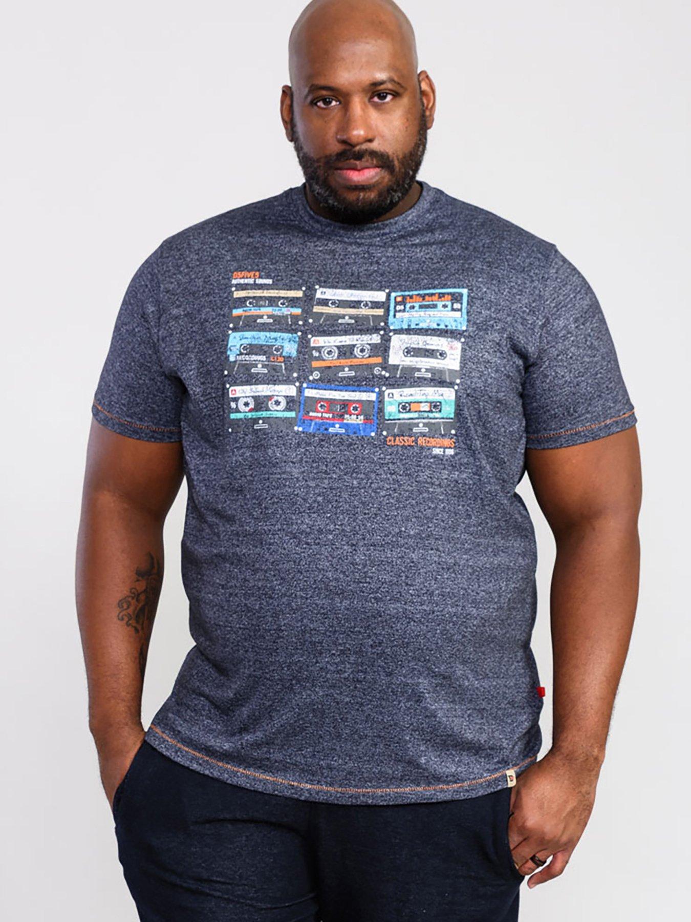D555 Apsey Cassette Tape Printed T-Shirt - Navy