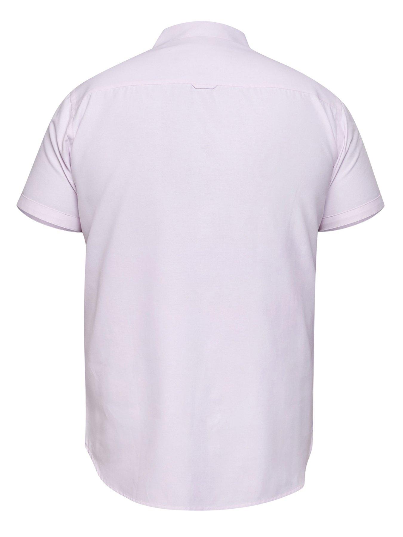  image of d555-james-basic-oxford-short-sleeve-shirt--pink