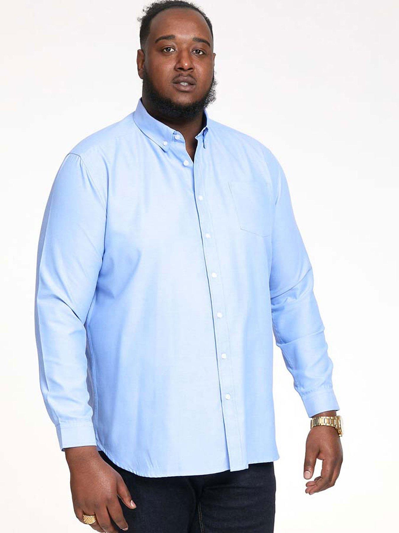 Image 1 of 5 of D555 Richard Basic Oxford Long Sleeve Shirt -Sky Blue