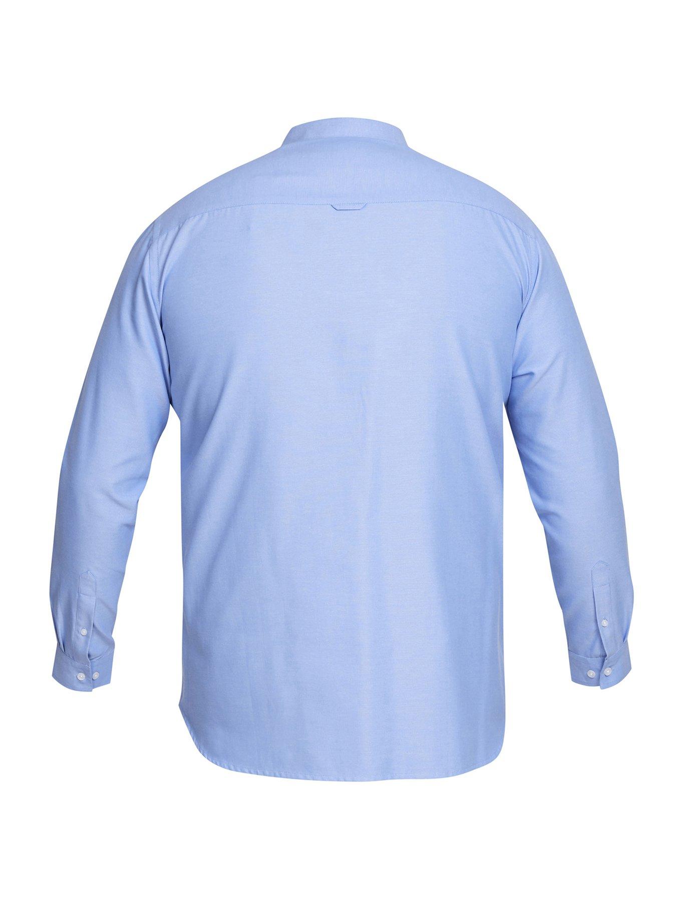 Image 5 of 5 of D555 Richard Basic Oxford Long Sleeve Shirt -Sky Blue