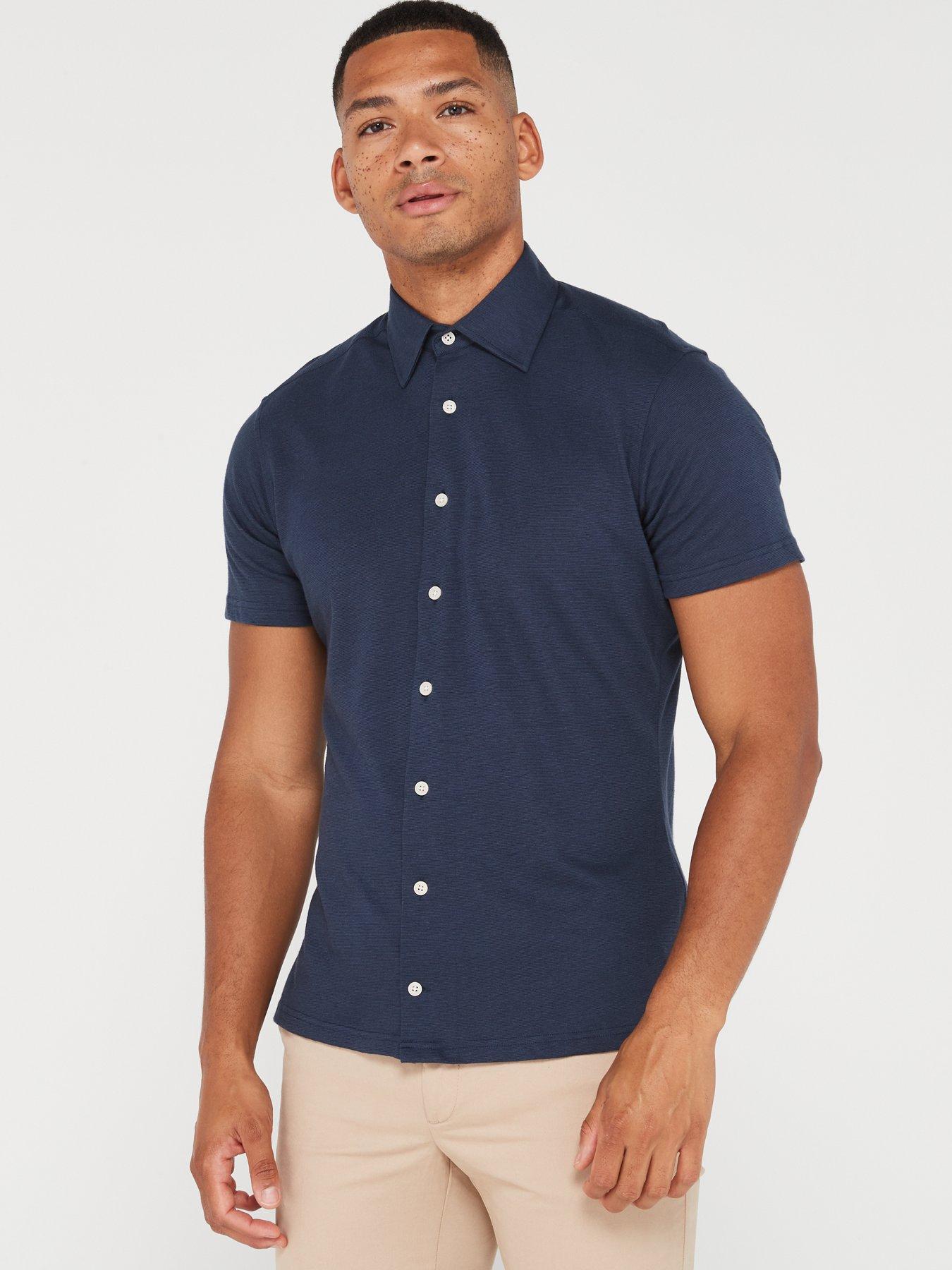 Jersey Short Sleeve Shirt Navy