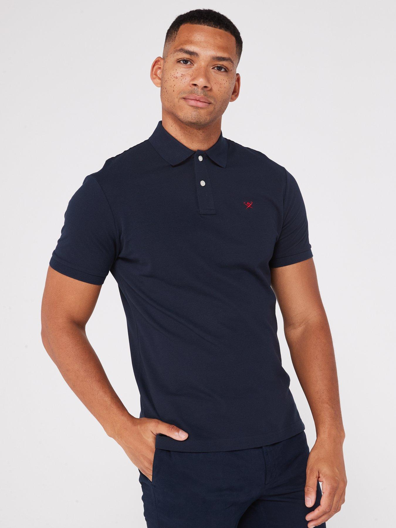 undefined Slim Fit Logo Polo Shirt - Navy