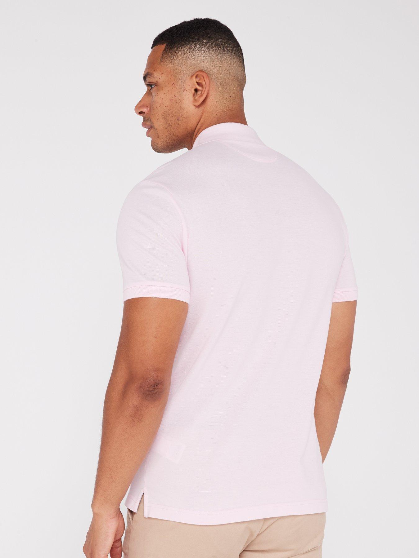 Pink hackett outlet polo shirt