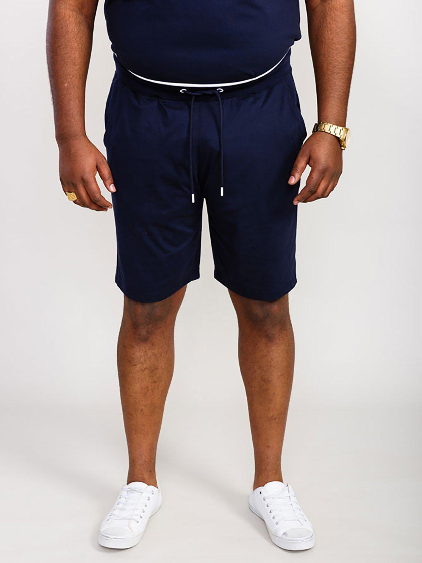 d555-brantham-couture-elasticated-waistband-side-panel-shorts-navy