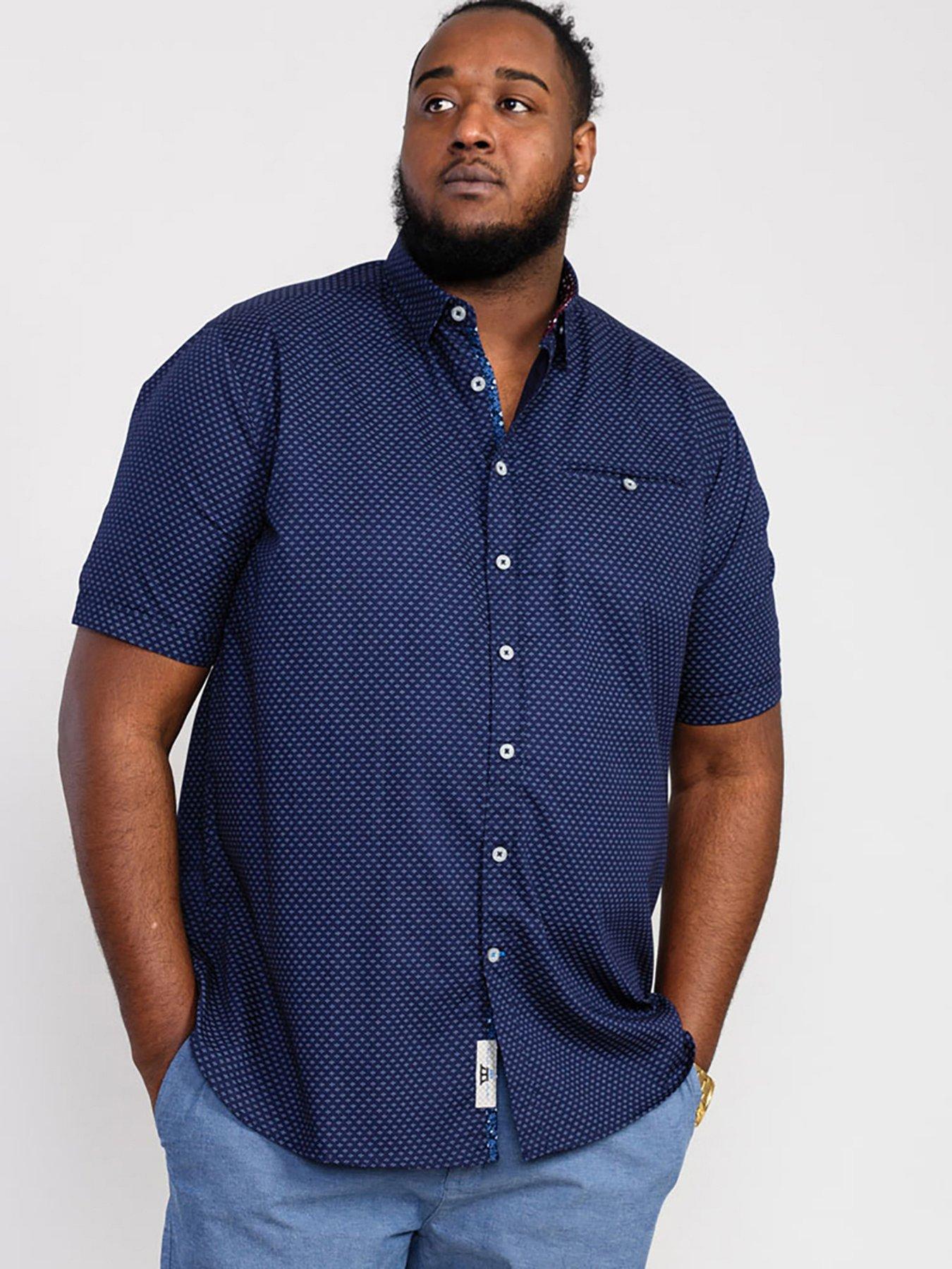 d555-telfor-micro-print-button-down-collar-shirt