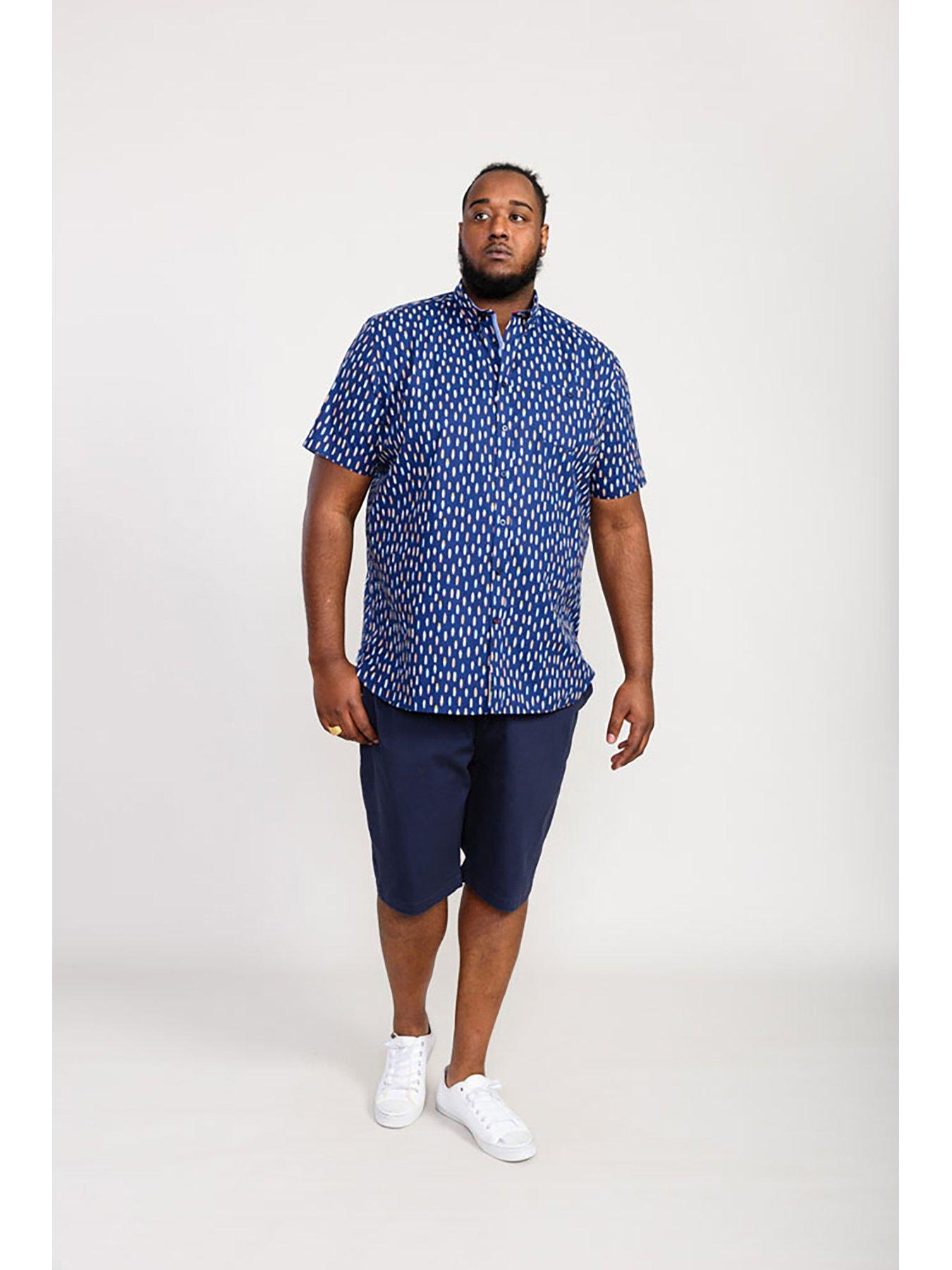 Image 2 of 4 of D555 D555 Hackford Surfboard Print Button Down Collar Shirt - Navy