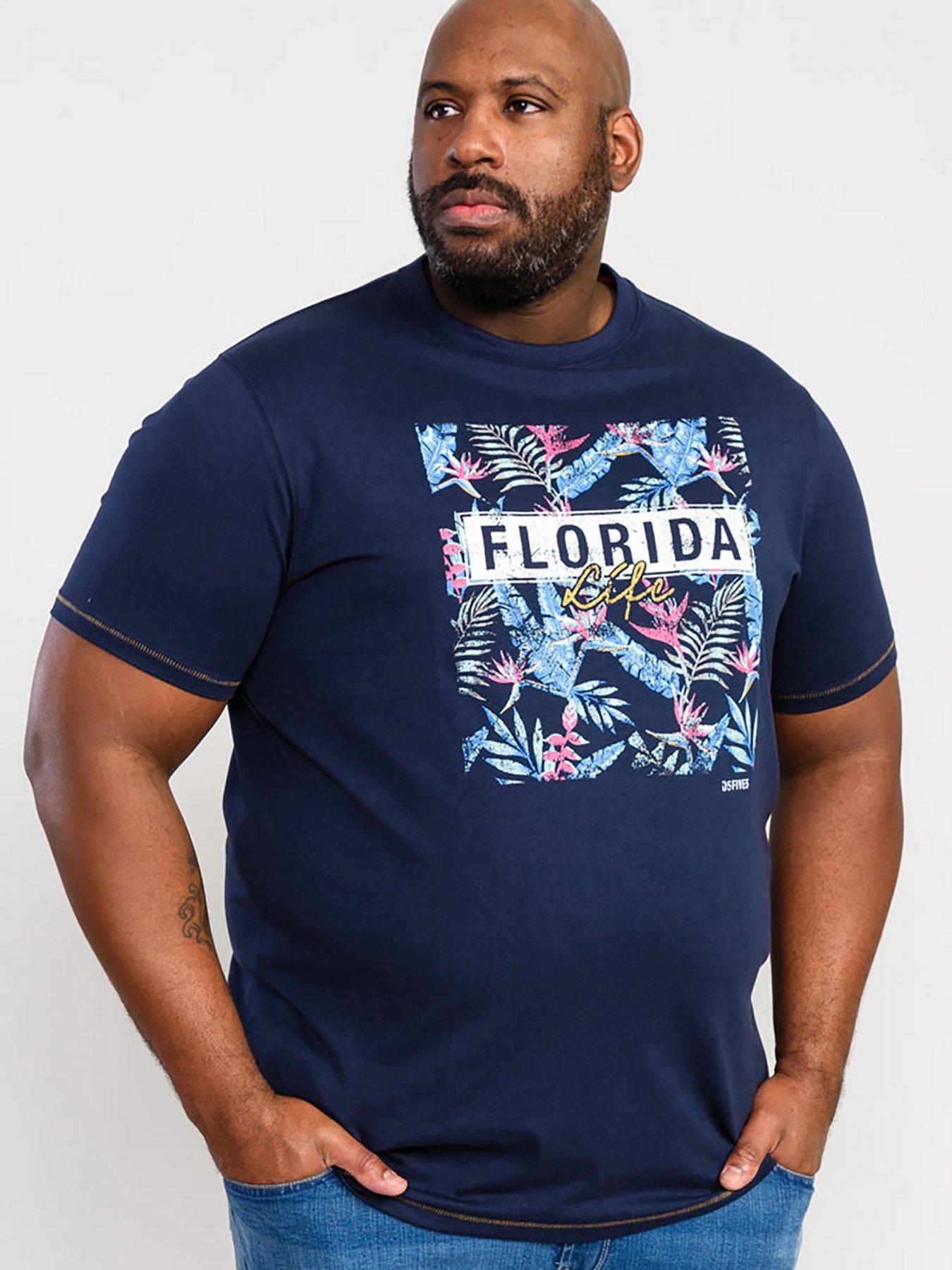D555 Prestwick Florida Floral Printed T-Shirt