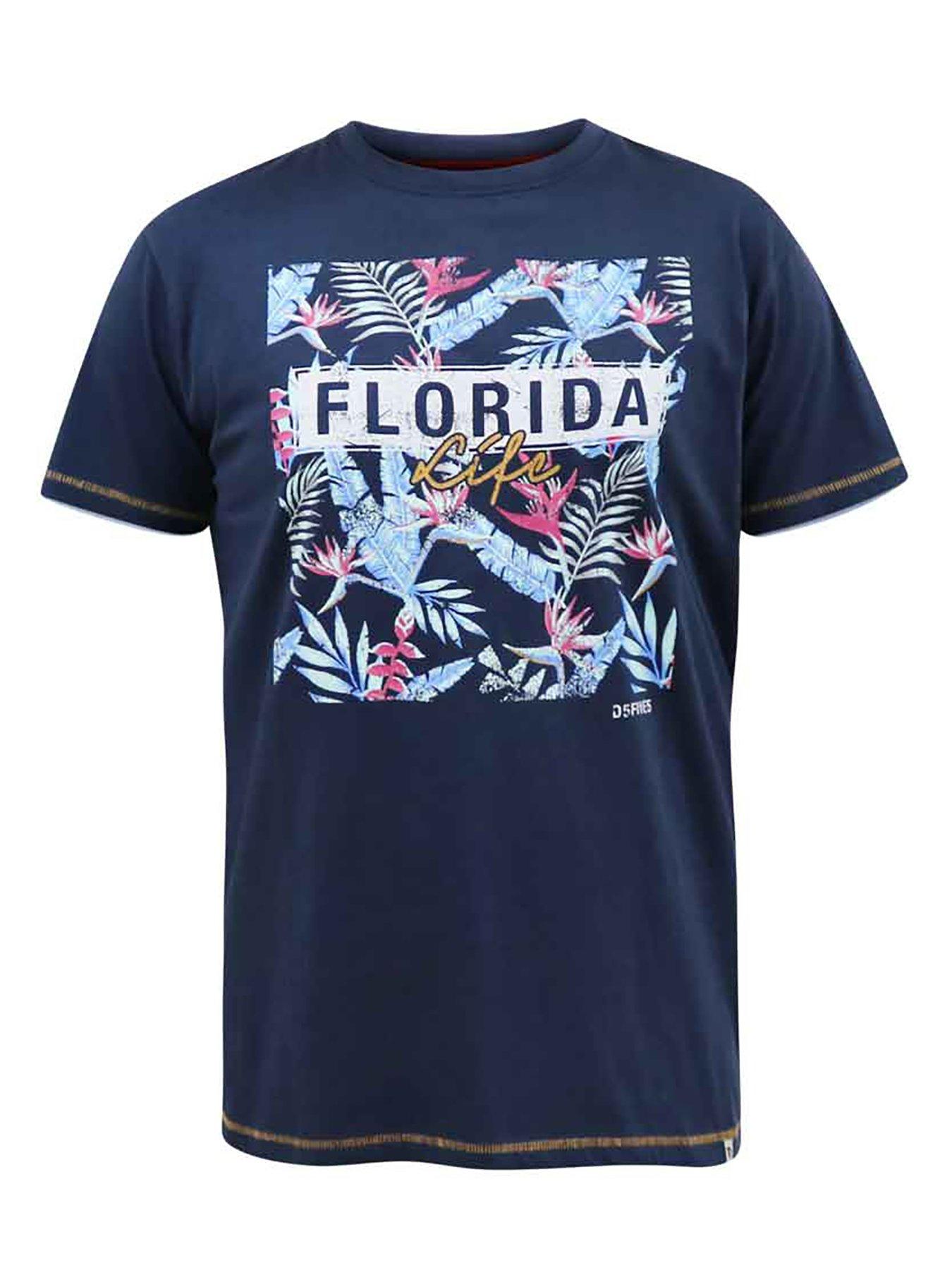 Image 4 of 5 of D555 Prestwick Florida Floral Printed T-Shirt