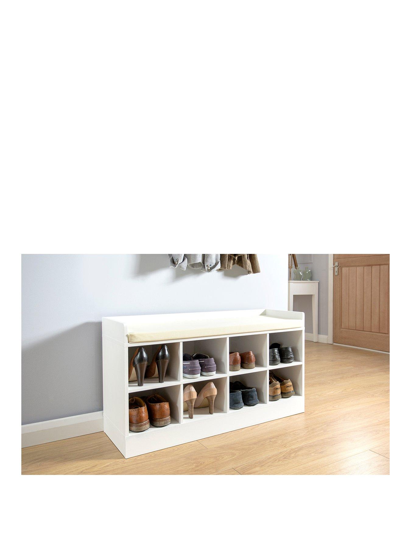 GFW Kempton Shoe Bench - White