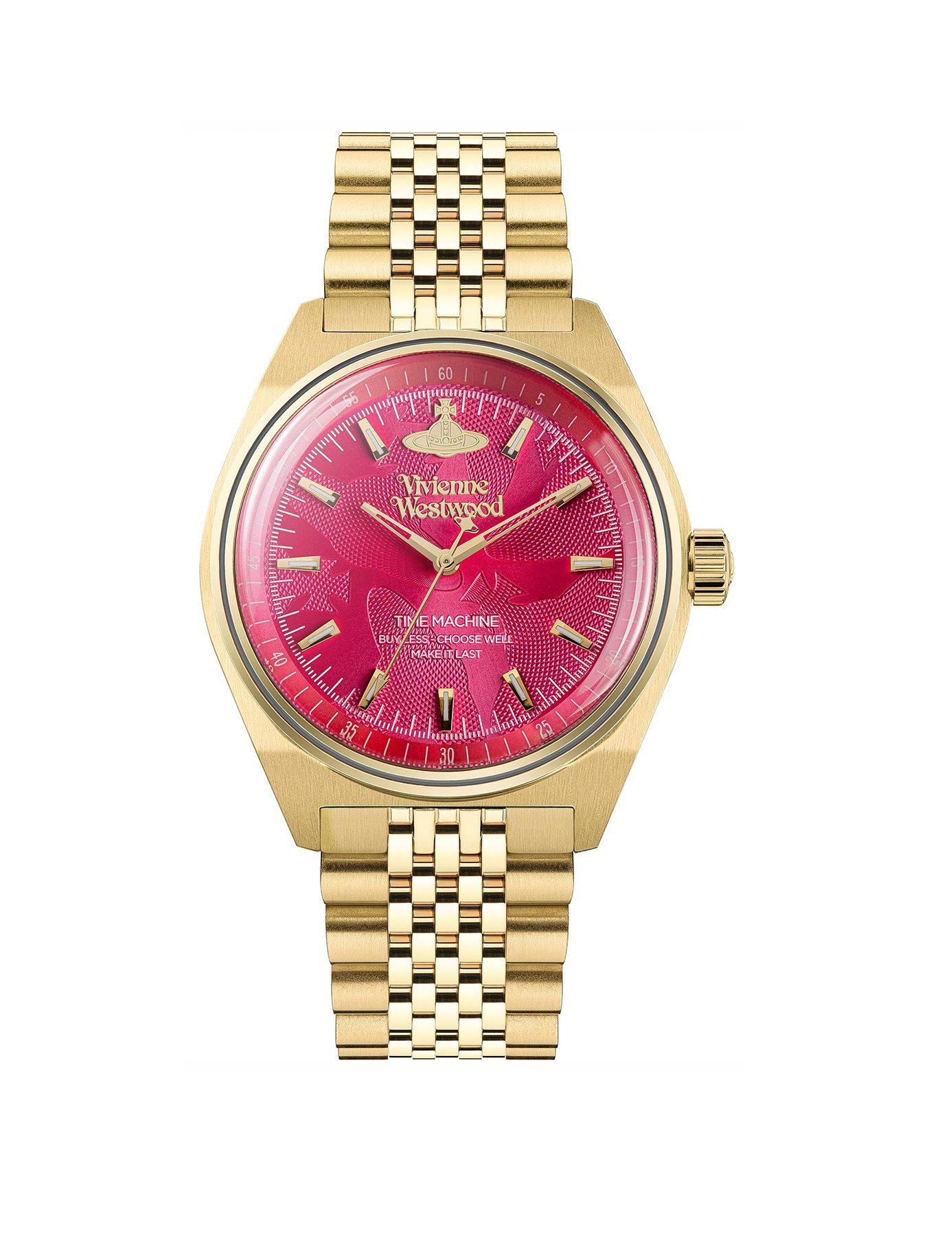  Versace Palazzo Empire Collection Luxury Womens Watch Timepiece  with a Pink Strap Featuring a Pink Case and Pink Dial : Clothing, Shoes &  Jewelry