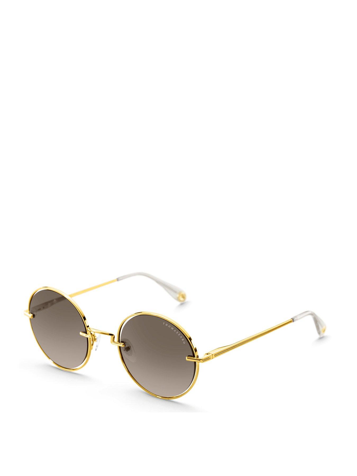 thomas-sabo-romy-gold-round-sunglasses