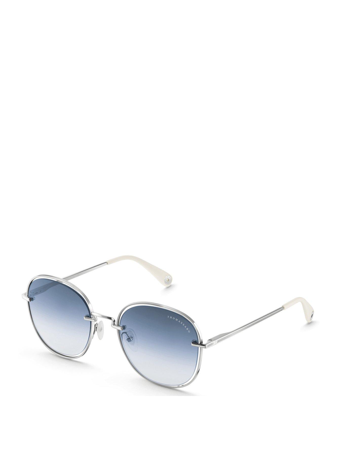 undefined Mia Blue Oversized Sunglasses