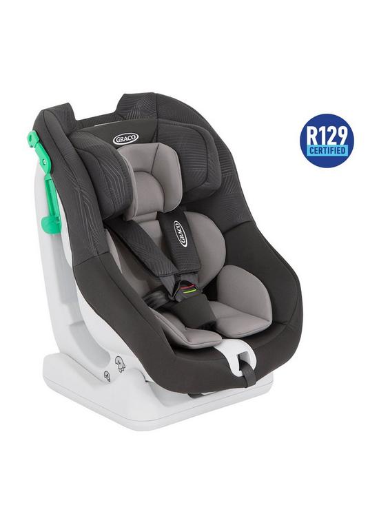 front image of graco-extend-lx-r129-car-seat-midnight