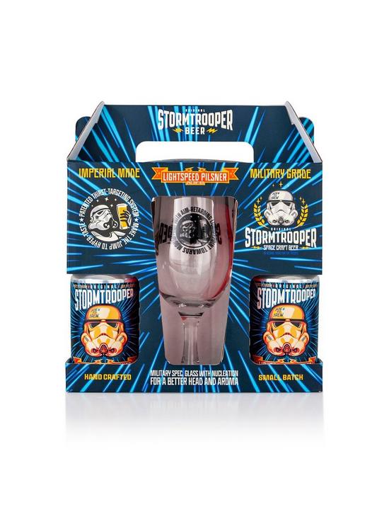 stillFront image of star-wars-stormtrooper-space-craft-beer-lightspeed-pilsner-gift-pack