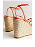  image of new-look-bright-orange-faux-croc-strappy-espadrille-wedge-heel-sandals