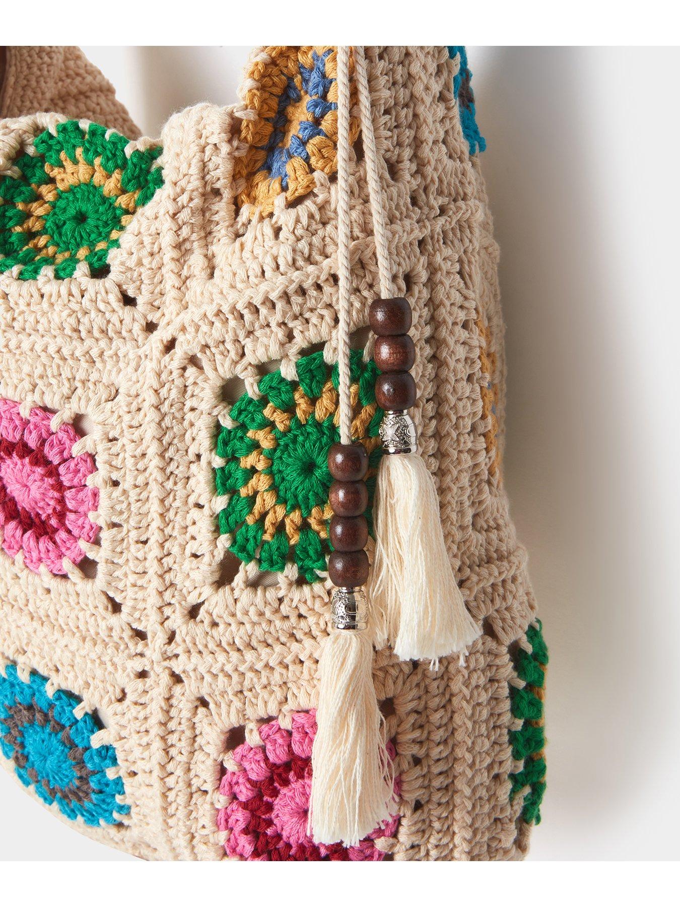  image of joe-browns-sunset-breeze-crochet-bag-cream-multi