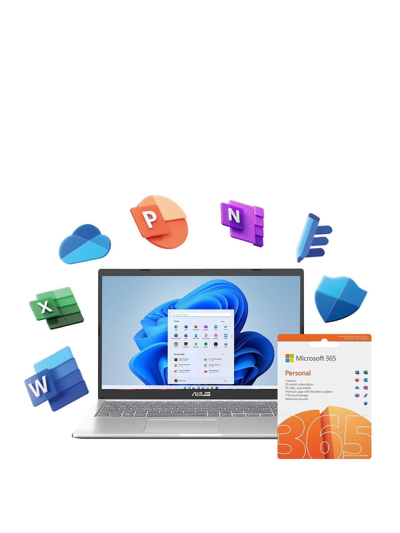front image of asus-vivobook-x515-laptop-156in-fhdnbspintel-core-i7-8gb-ram-512gb-ssdnbspwith-microsoft-m365-personal-12-months-included-silver