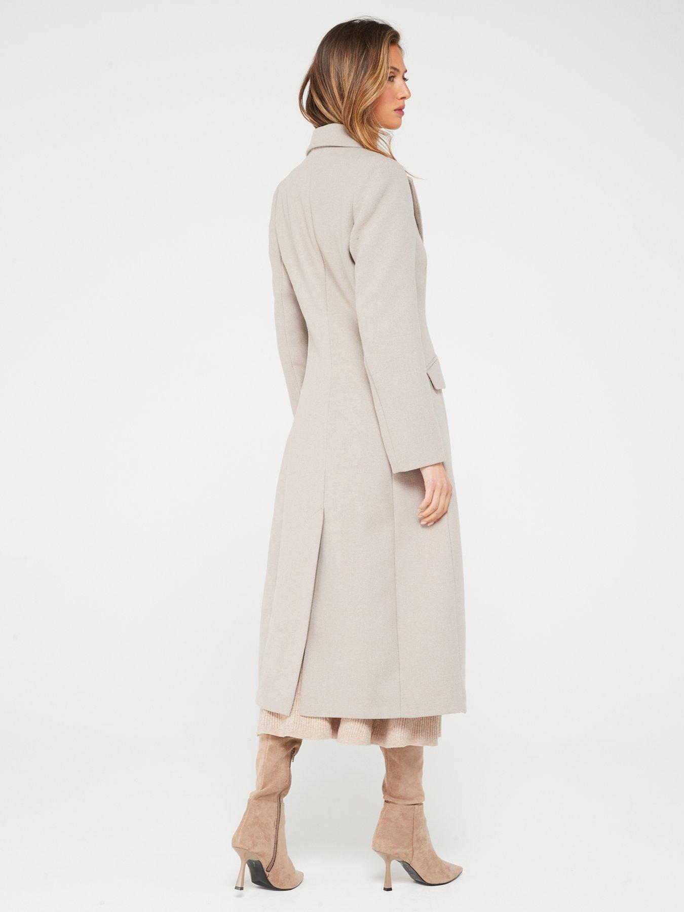 Long Teddy Coat - Fig