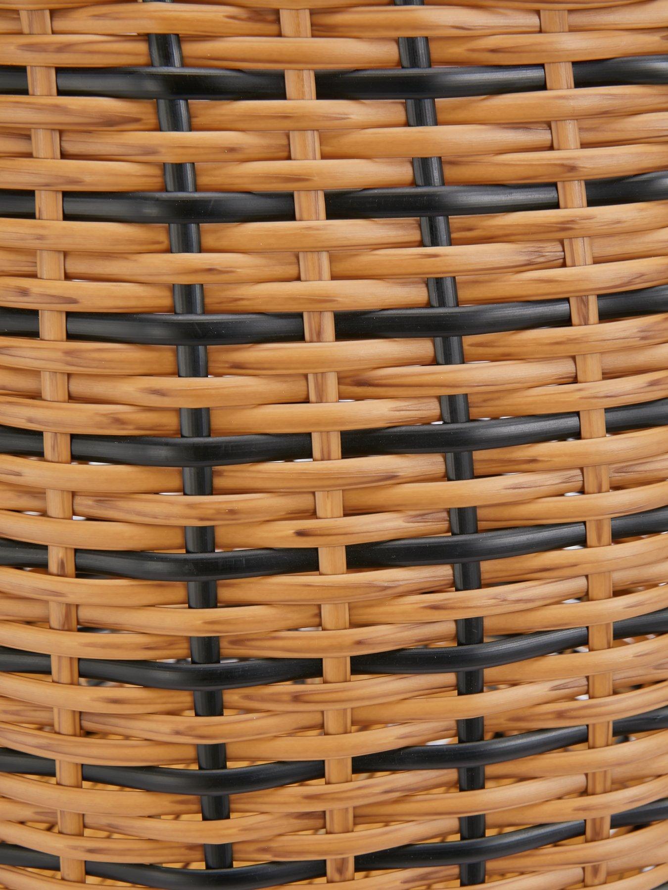  image of very-home-set-of-2-blacknatural-round-basket