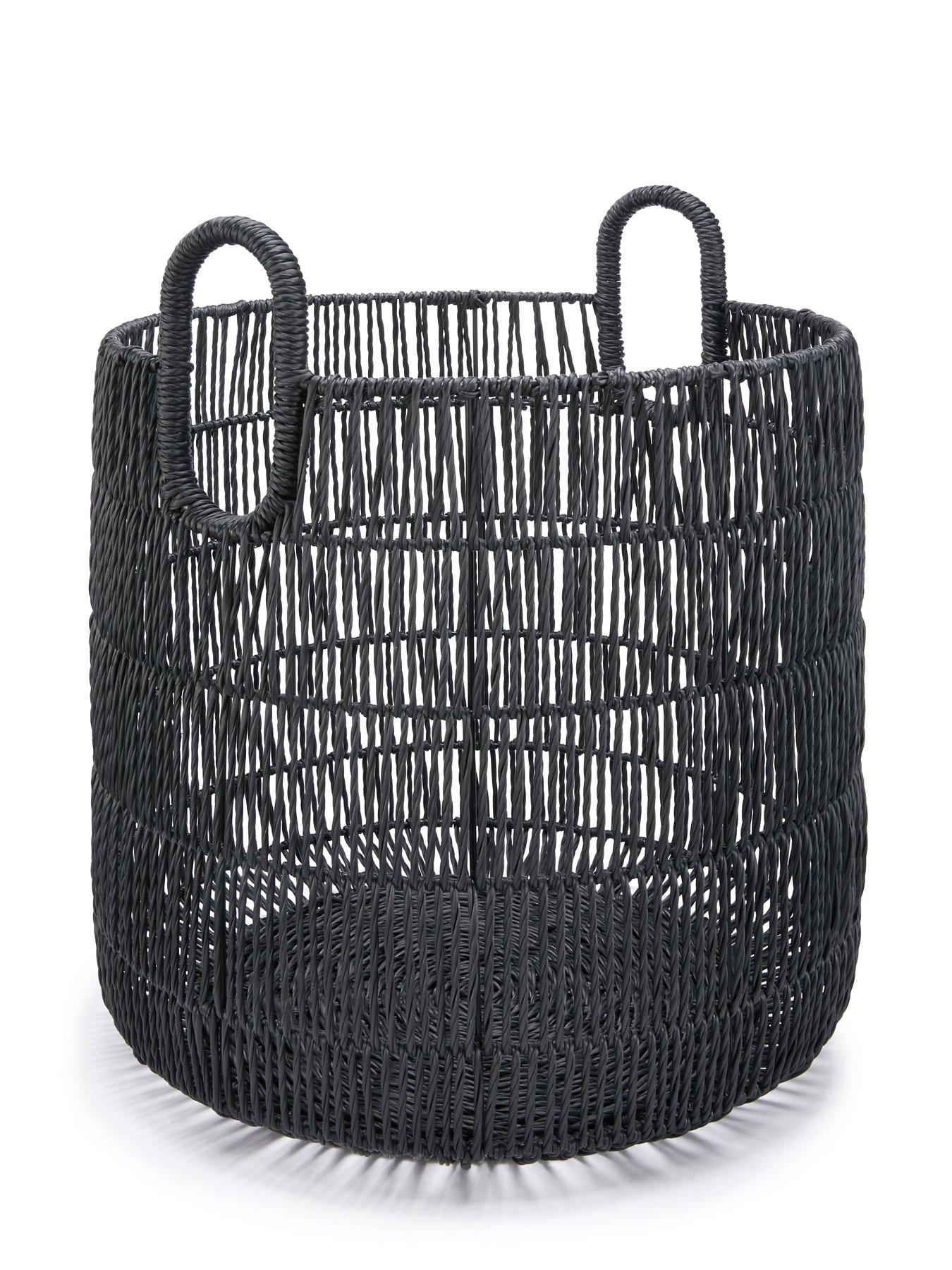  image of the-very-collection-poly-rattan-black-basket