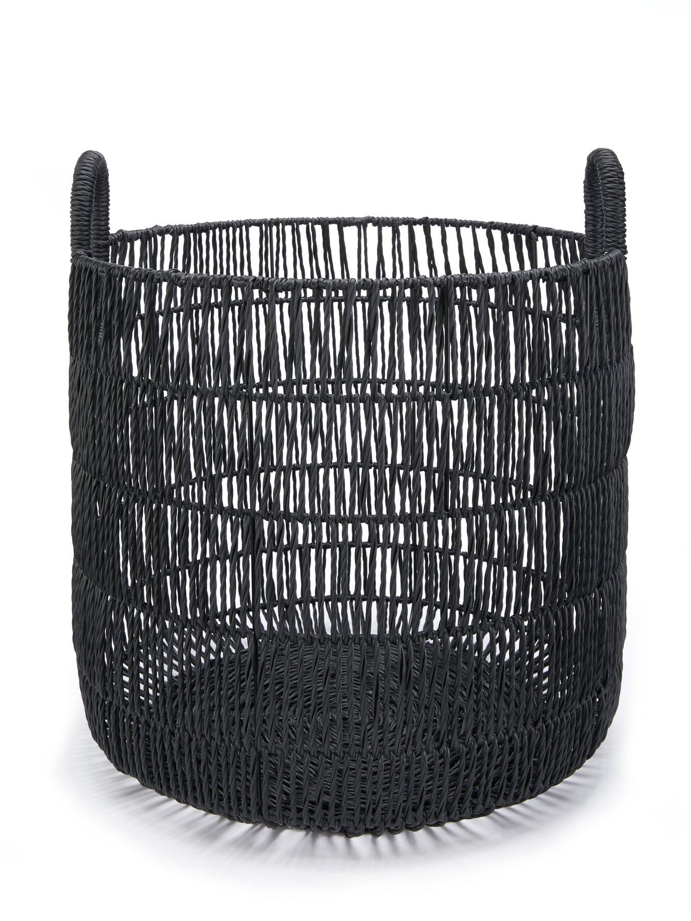  image of the-very-collection-poly-rattan-black-basket