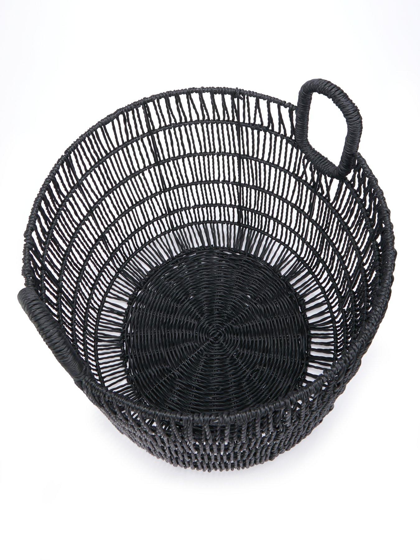  image of the-very-collection-poly-rattan-black-basket