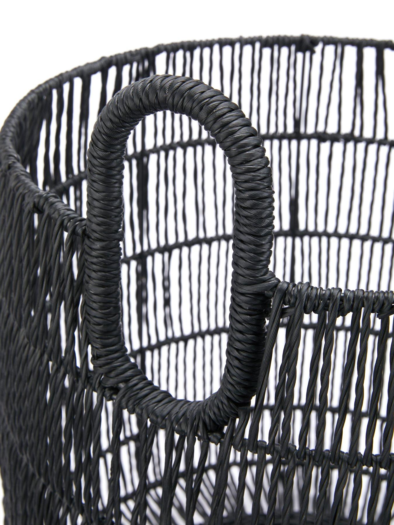  image of the-very-collection-poly-rattan-black-basket