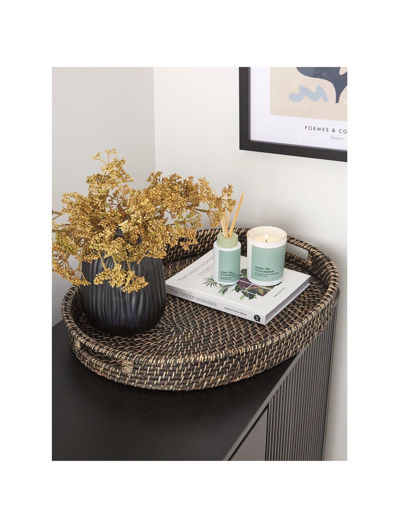 Image 1 of 6 of The Very Collection Rattan Oval Tray