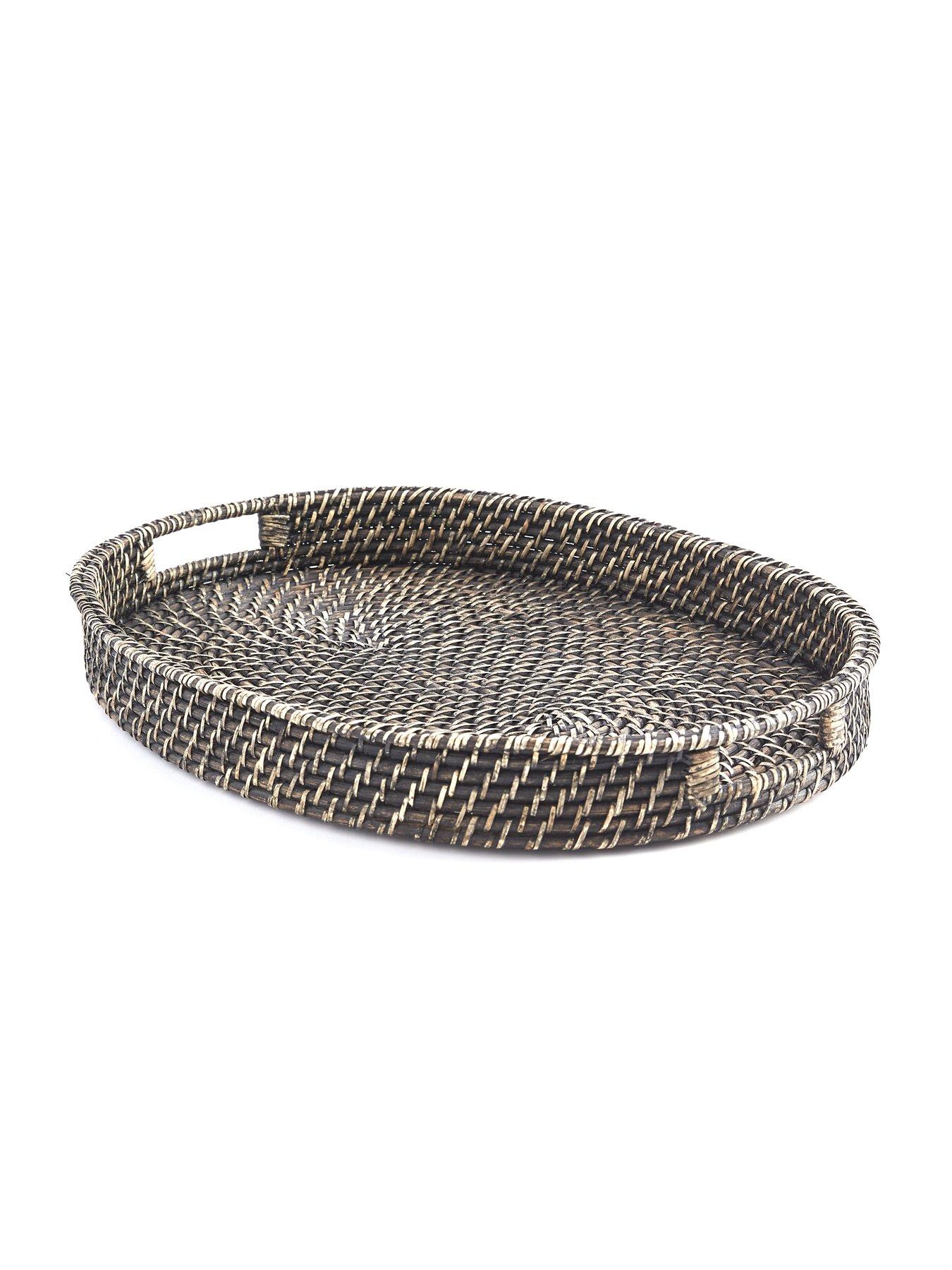 Image 3 of 6 of The Very Collection Rattan Oval Tray