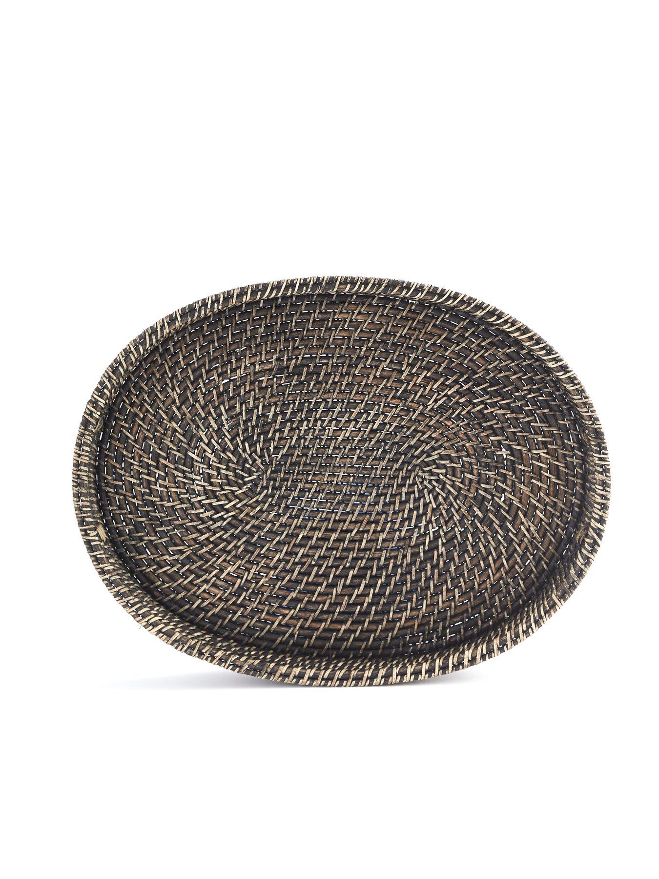 Image 4 of 6 of The Very Collection Rattan Oval Tray