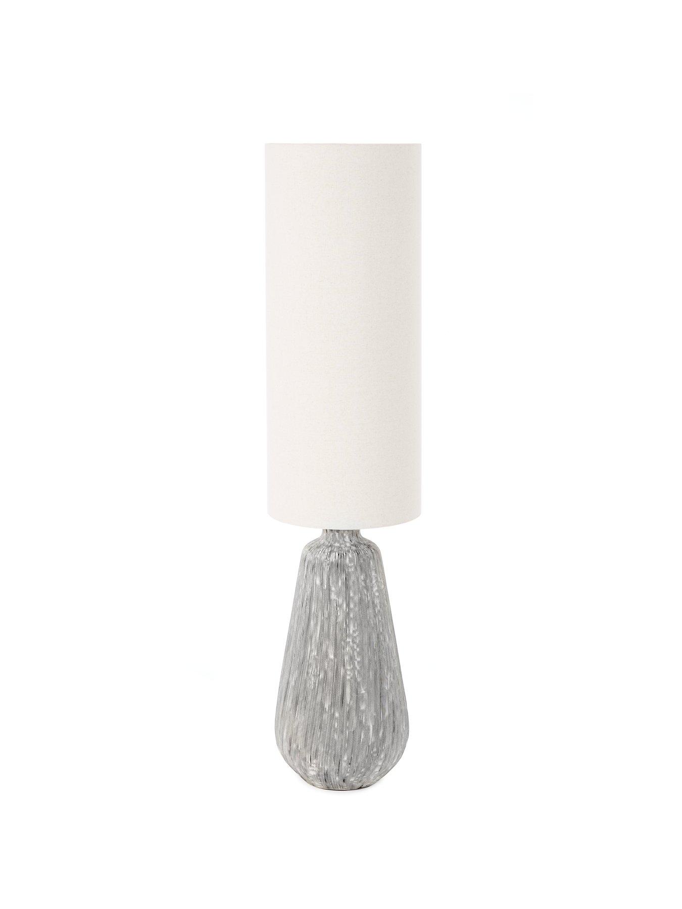 front image of the-very-collection-scratch-ceramic-floor-lamp