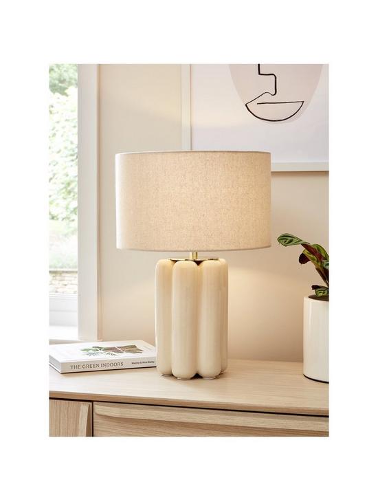 front image of very-home-chubby-ceramic-table-lamp