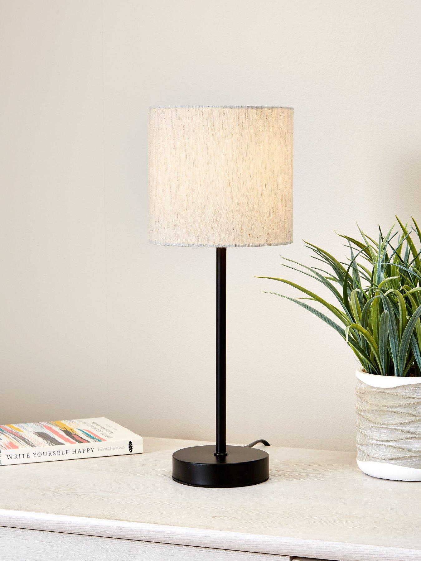 Image 2 of 5 of Very Home Langley Table Lamp - Natural/Black