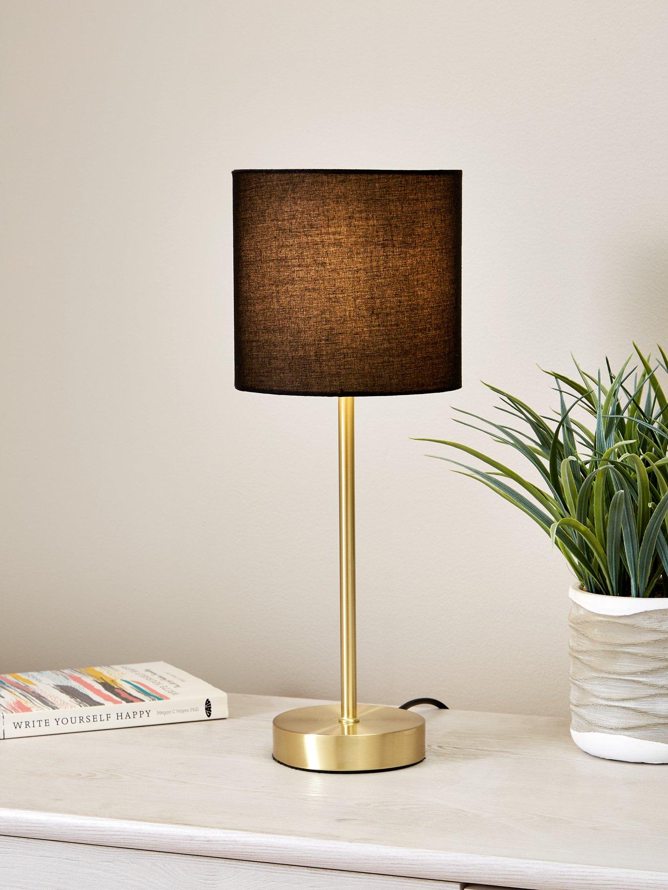 The Very Collection Langley Table Lamp - Black/Brass