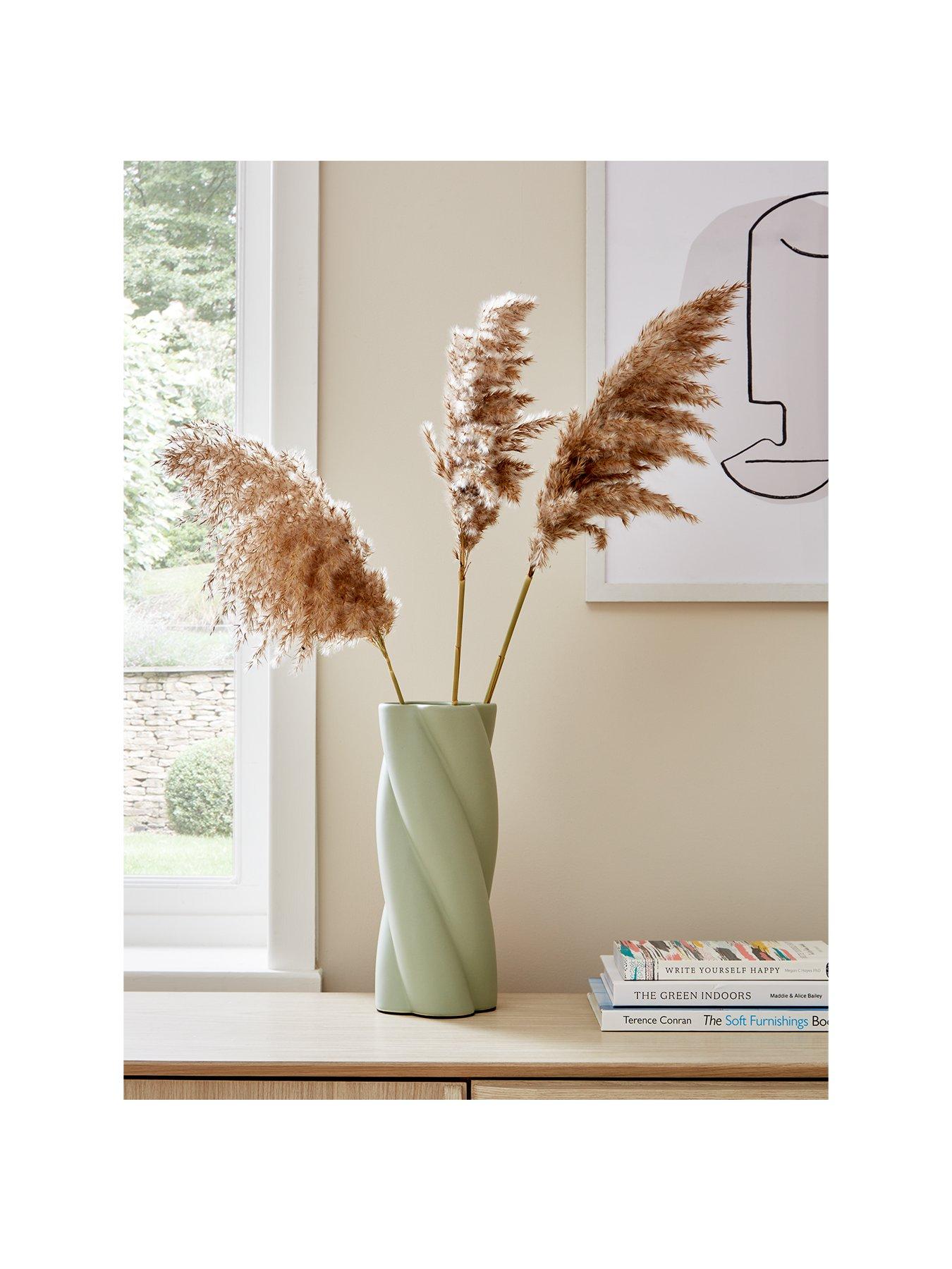 Very Home Spiral Vase - Sage