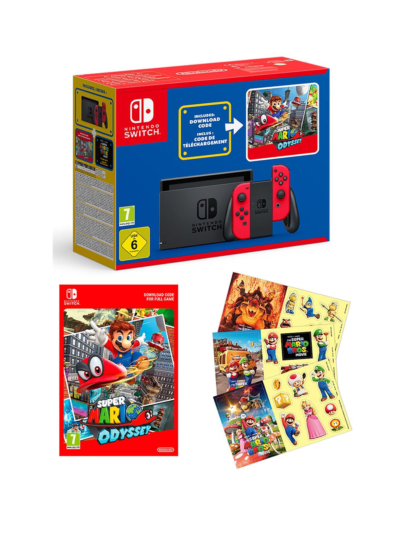  image of nintendo-switch-red-super-mario-odyssey-bundle