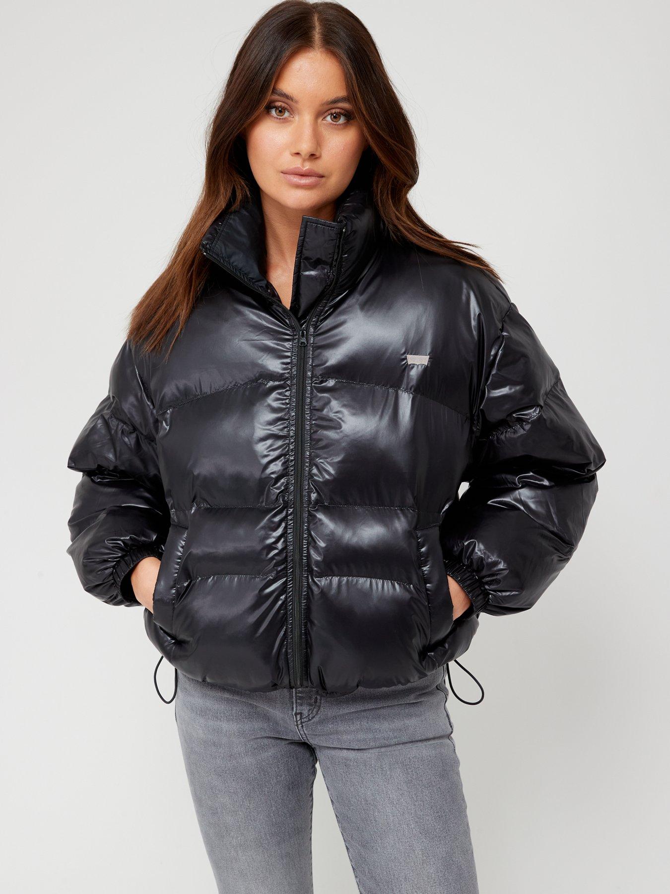Levi's Retro Puffer Coat Caviar Black Littlewoods