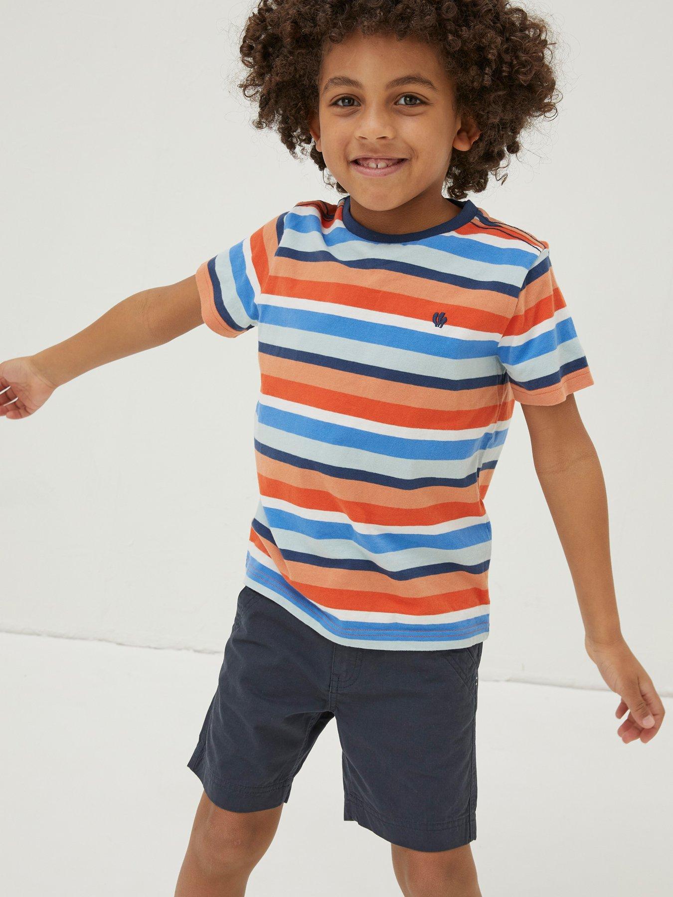 FatFace Boys Seaton Stripe T-Shirt - Multi | littlewoods.com