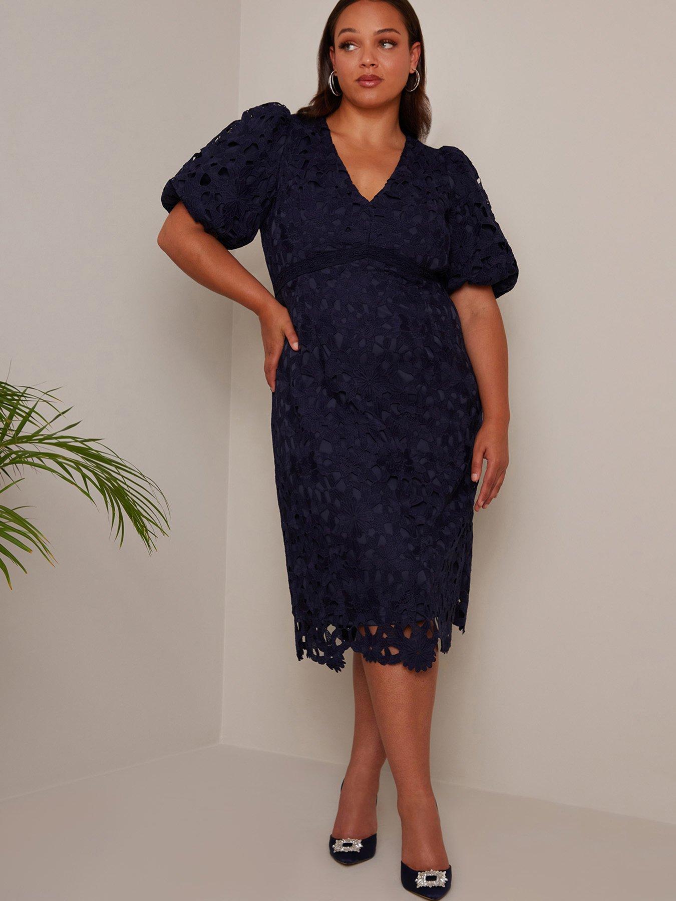 Chi chi navy outlet lace dress