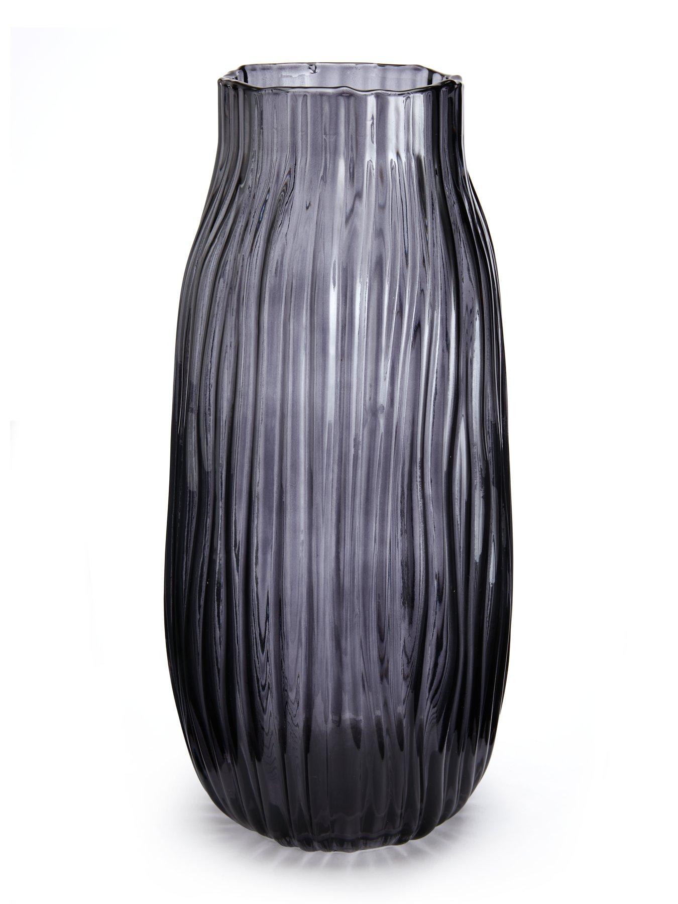  image of very-home-ribbed-glass-vase