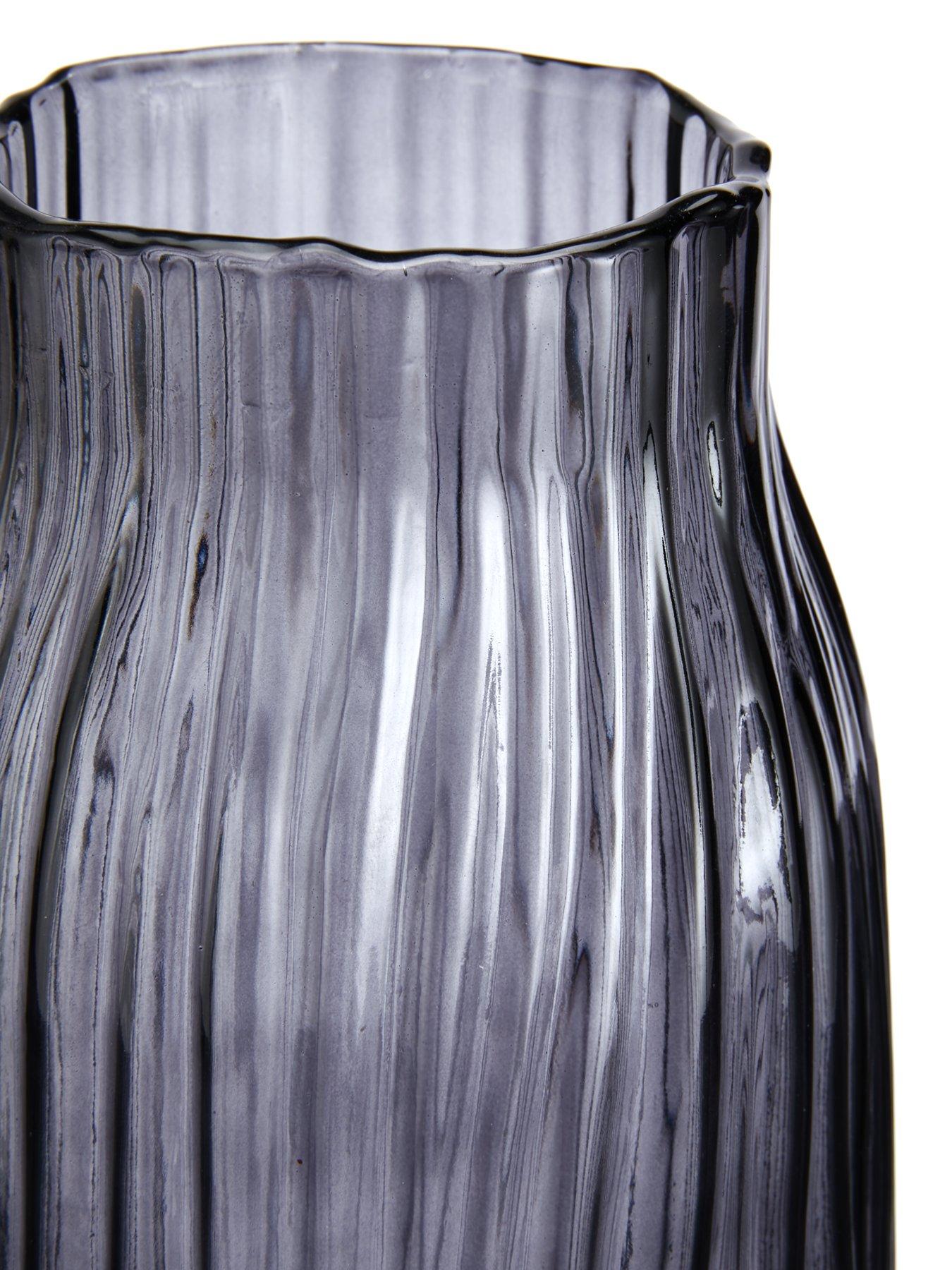  image of very-home-ribbed-glass-vase