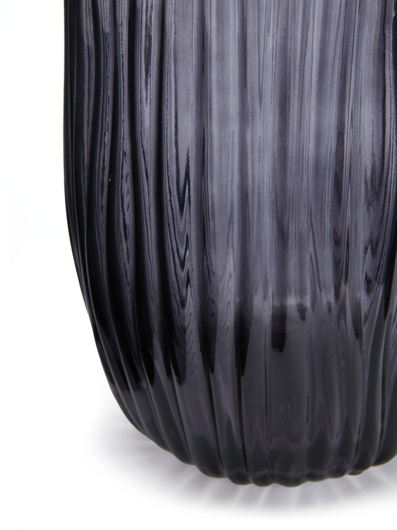  image of very-home-ribbed-glass-vase