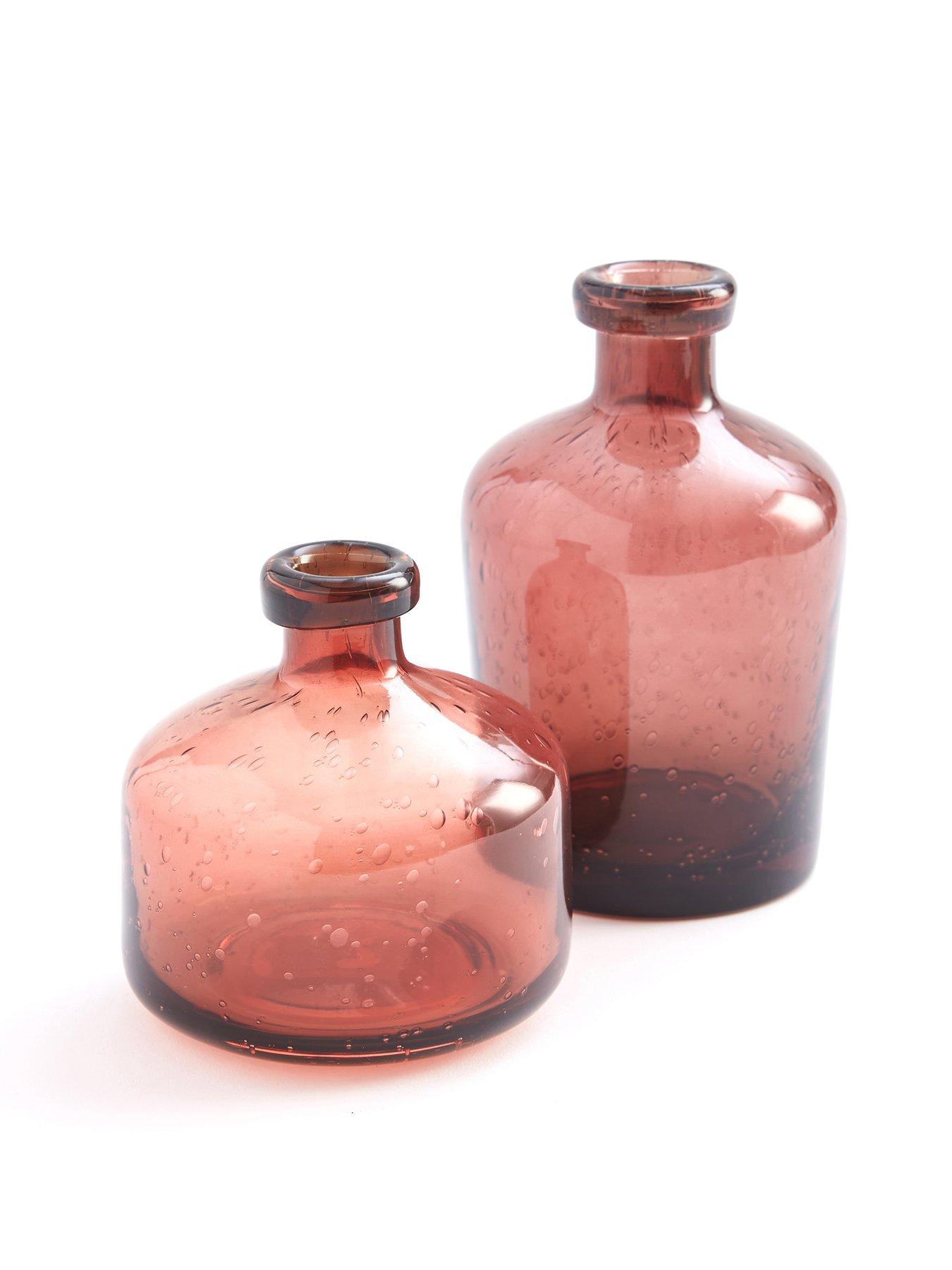  image of very-home-set-of-2-bubble-glass-bottles