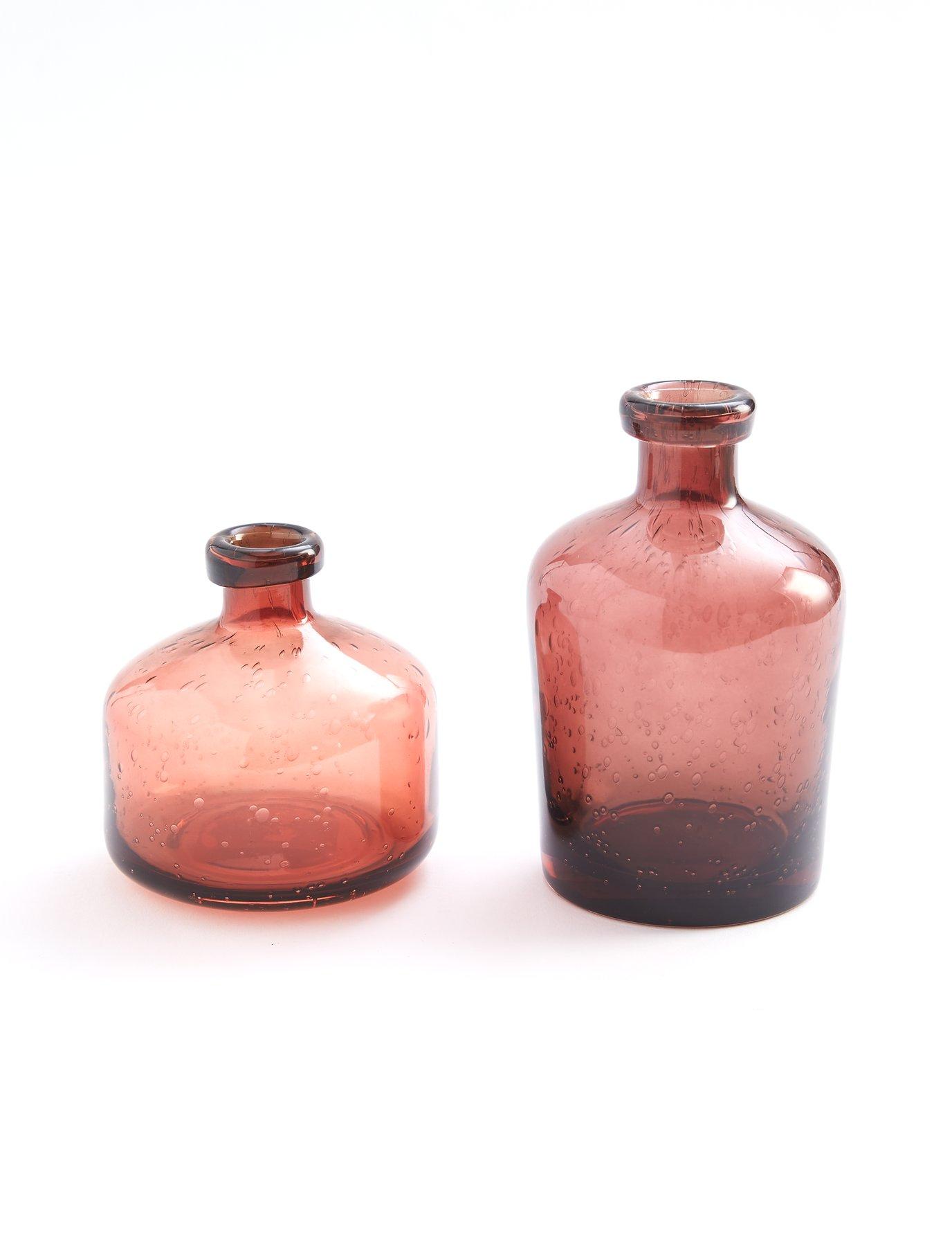 image of very-home-set-of-2-bubble-glass-bottles